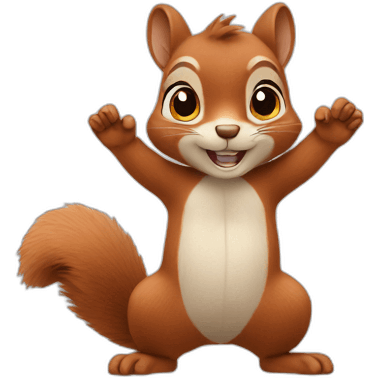 squirrel with open hands emoji