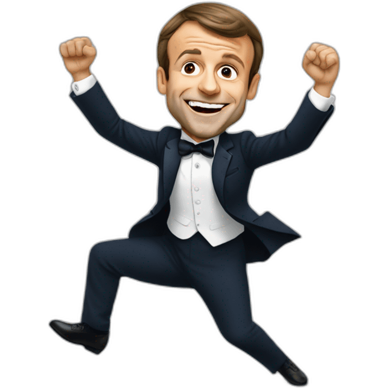 Emmanuel Macron dancing emoji