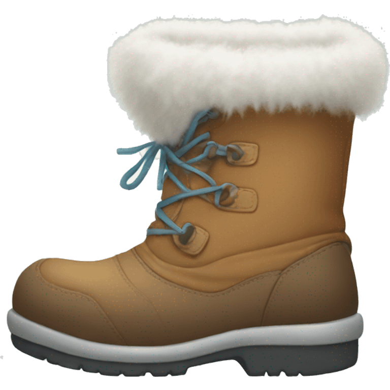 Fluffy winter boot emoji