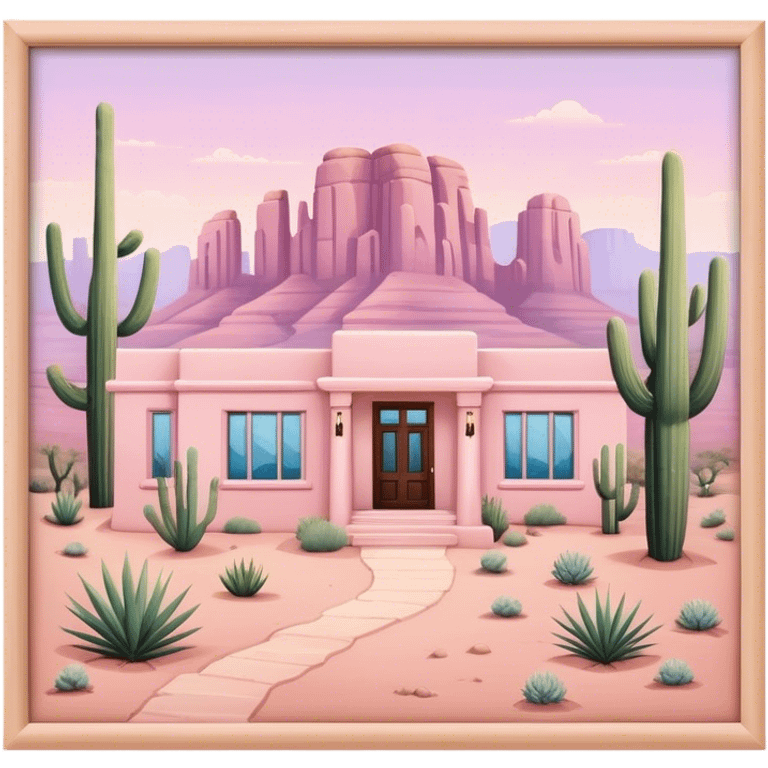 Light pink Arizona desert villa emoji