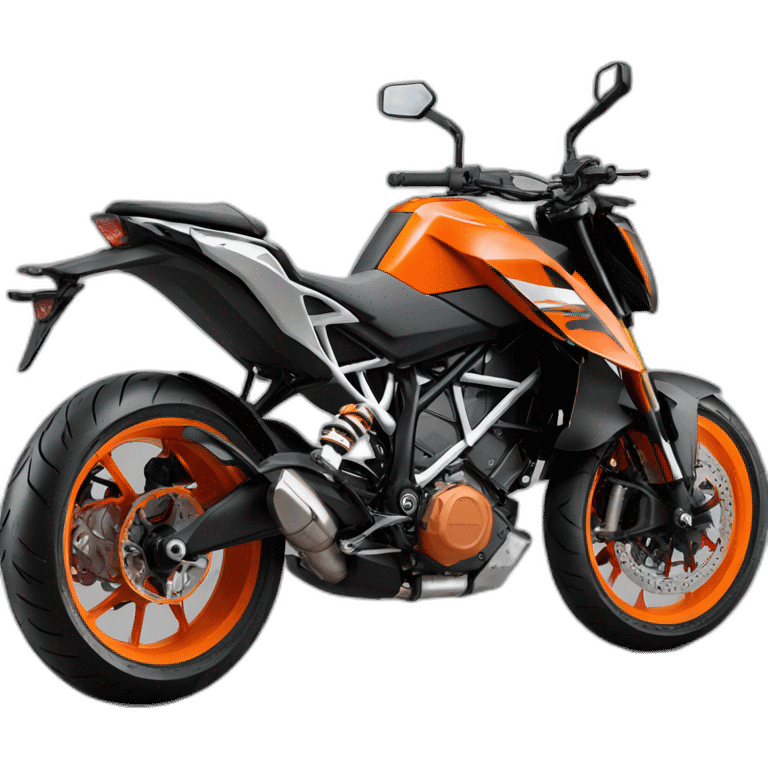 A orange and grey KTM 390 duke 2022 emoji