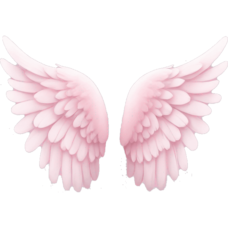 pastel pink angel wings emoji