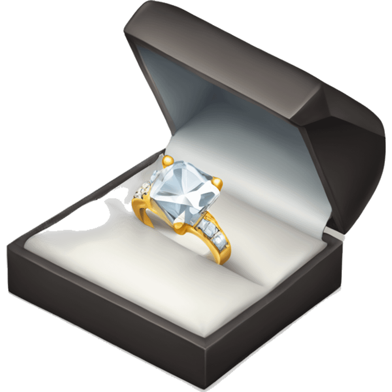 Diamond ring in a box  emoji