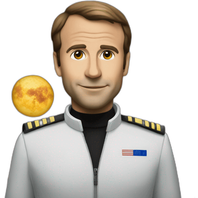 Macron in the space emoji