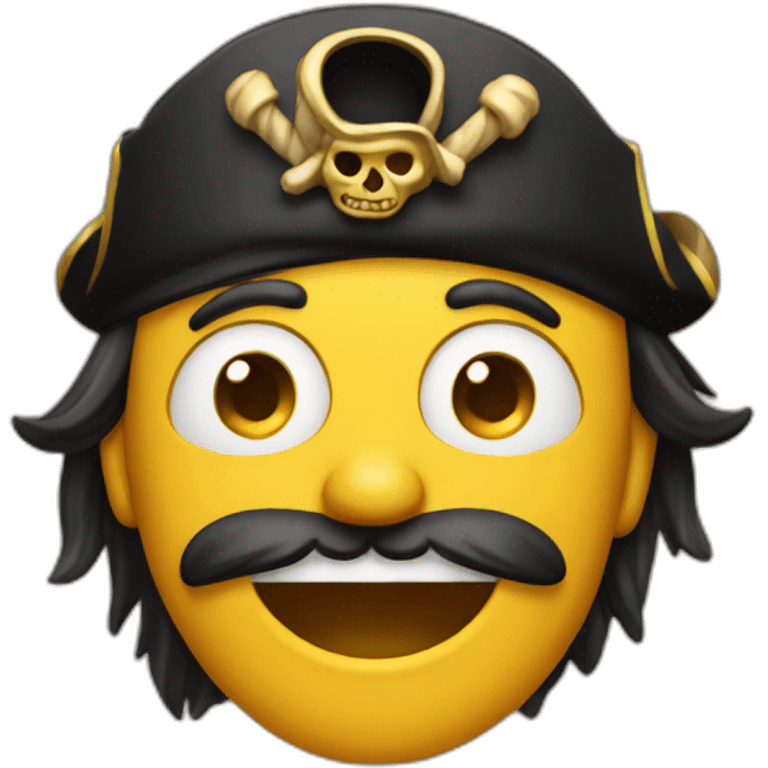 a pirate man's face with Tears of Joy emoji