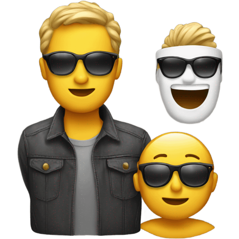 Emoji sunglasses and heat  emoji