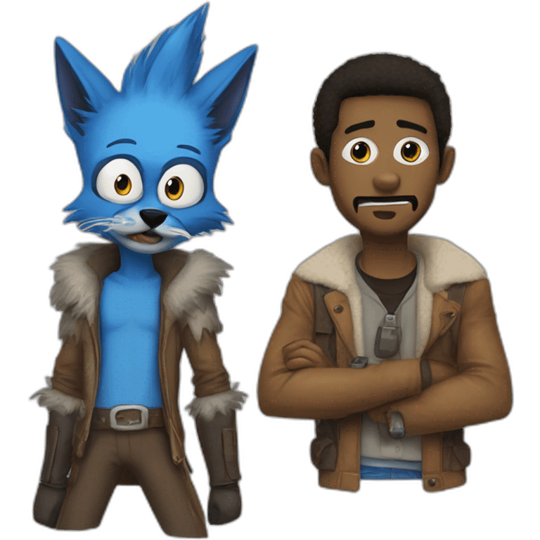 Mordecai and Rigby emoji