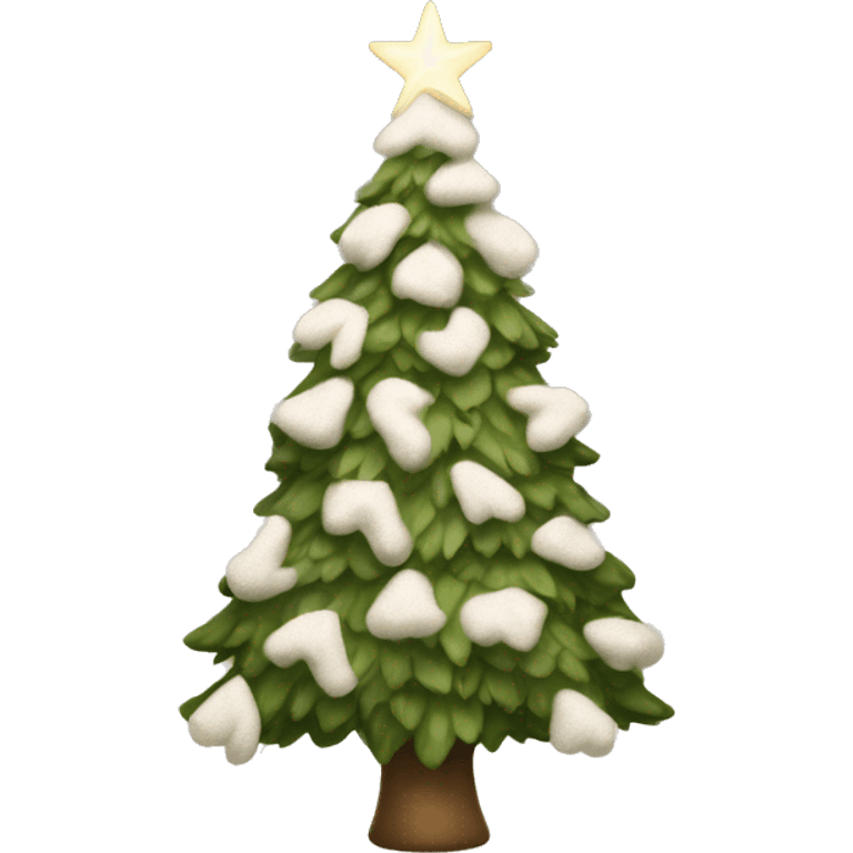  christmas tree beige and white cozy emoji