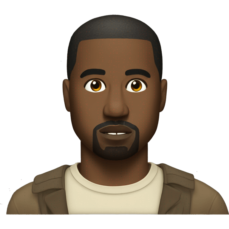 kanye west with a horse emoji