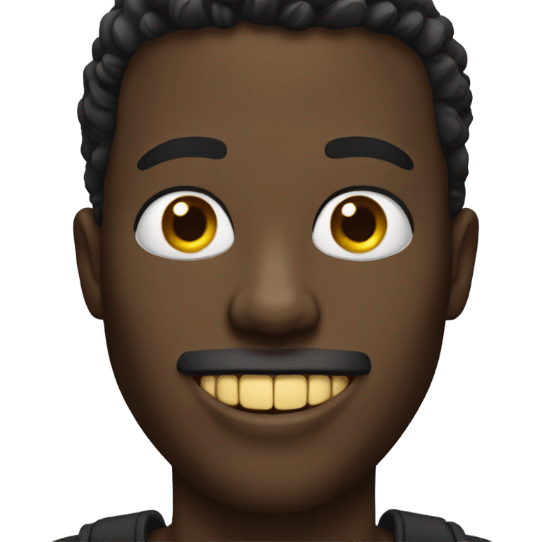 Black man with gold teeth  emoji