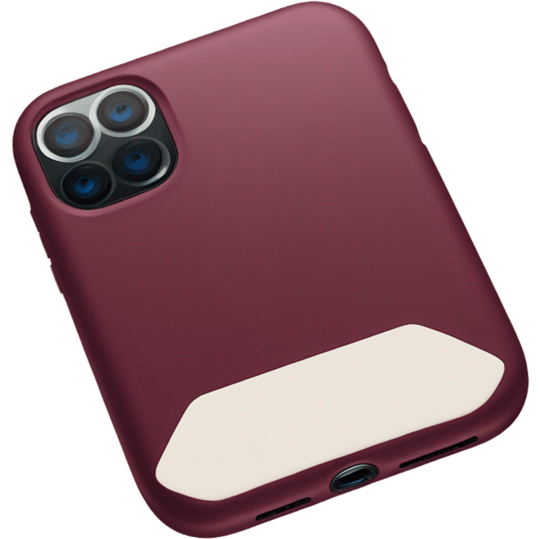 iphone 14 pro with burgundy case emoji