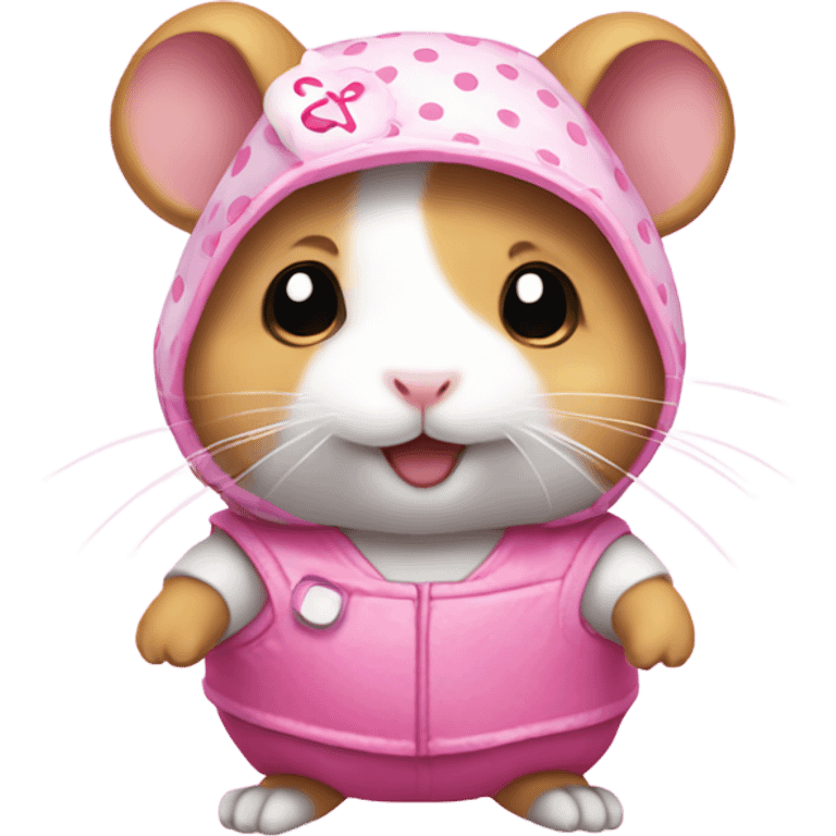 Hamster in hello kitty costume emoji