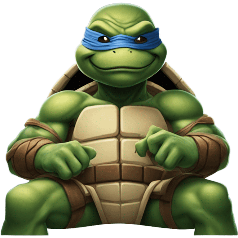 Ninja turtle playing poker emoji