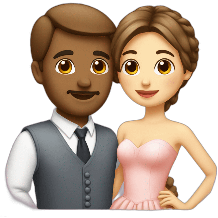 Couple romantique français emoji