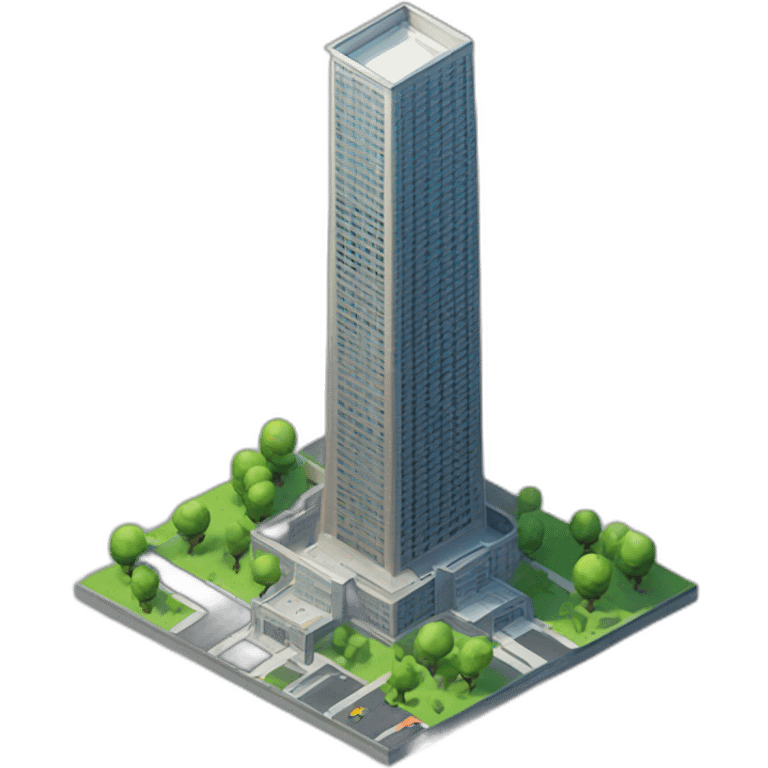 skyscraper isometric emoji