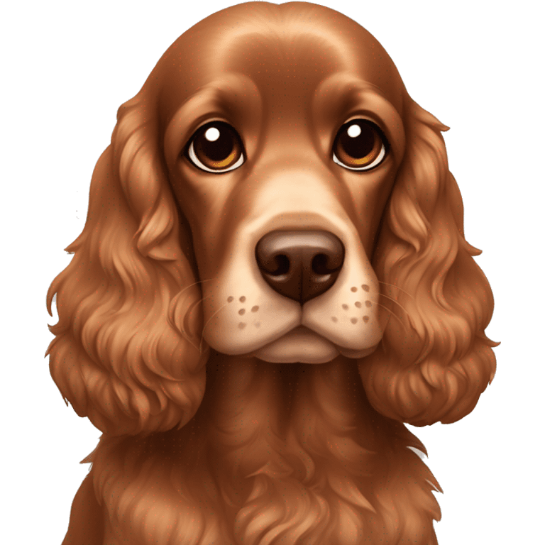 Brown Cocker spaniel with heart eyes emoji