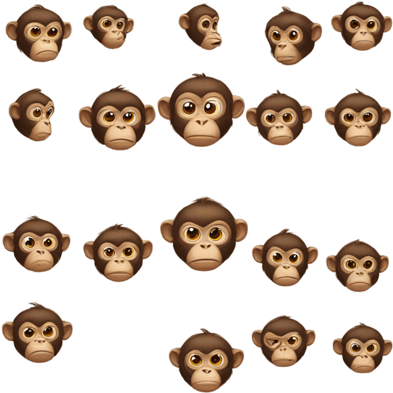 Cute monkey sad pouting emoji