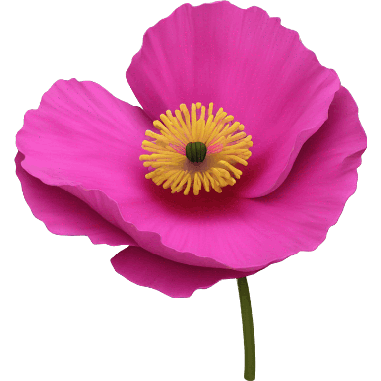 Hot pink poppy  emoji