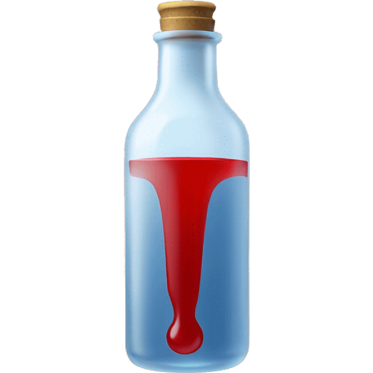 Medicinial bottle with an red liquid emoji