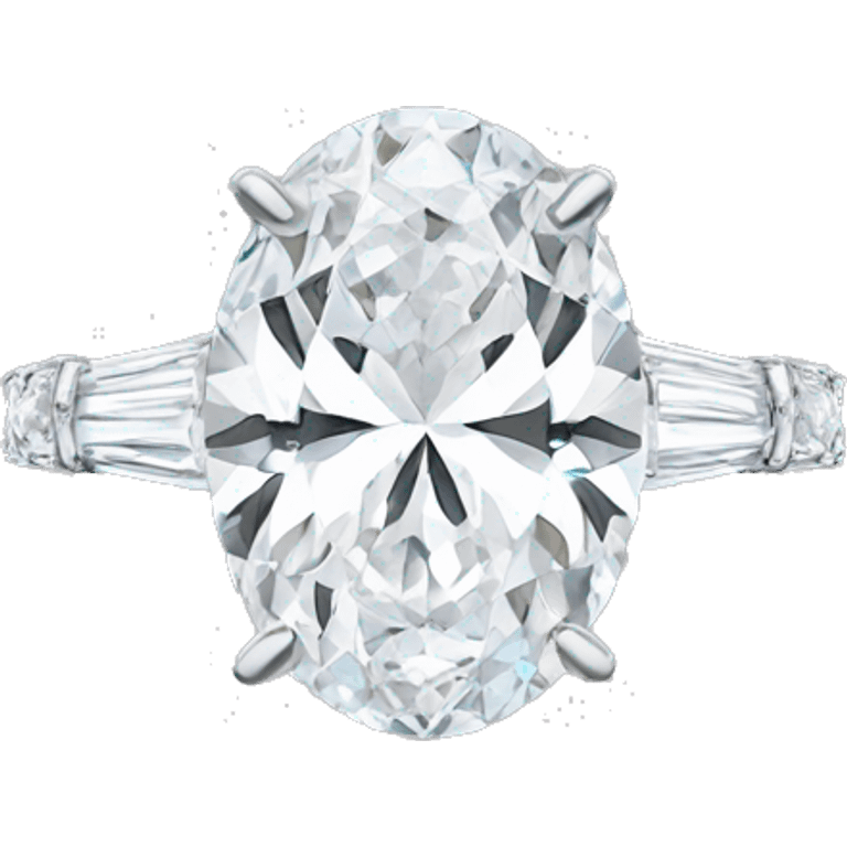 3 carat oval engagement ring emoji