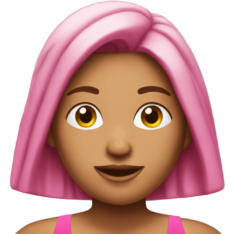 Big lady in pink bikini emoji