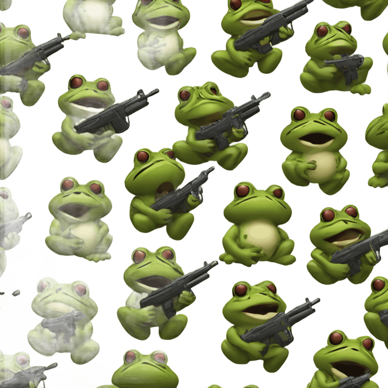 Toads with machine guns  emoji