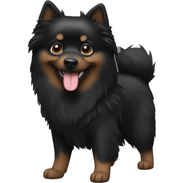 Black spitz emoji