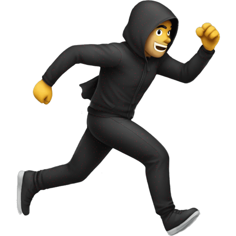 A thief running emoji