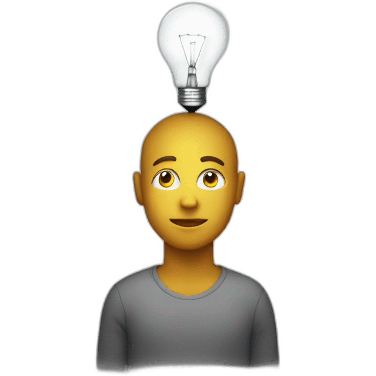 Person with an illuminated lightbulb above their head emoji