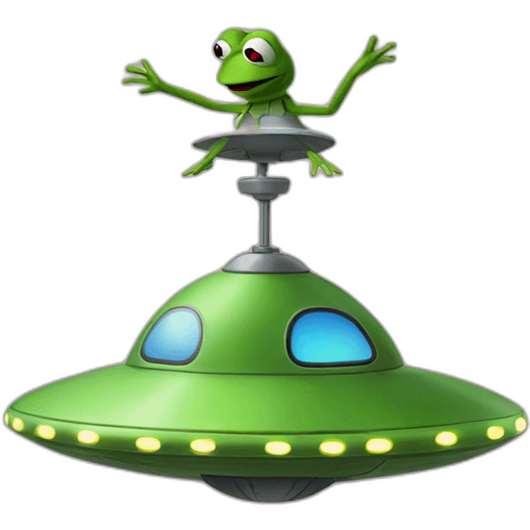 kermit riding an ufo emoji