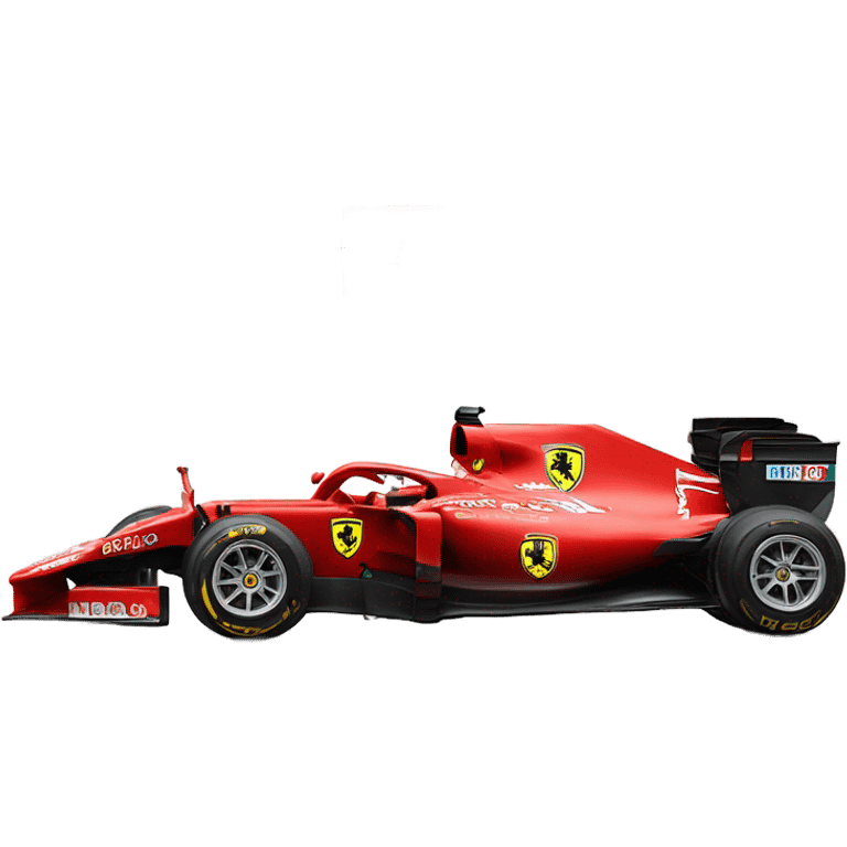 The Ferrari f1 car emoji