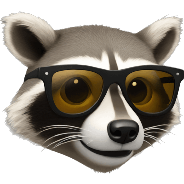 Racoonn with sunglasses emoji