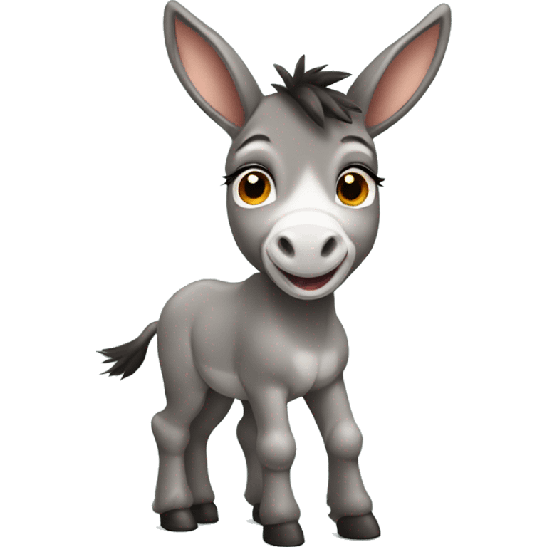 Cute baby donkey emoji