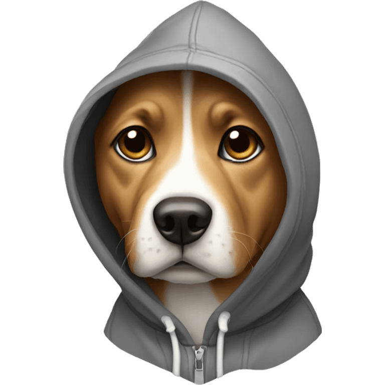 Dog wearing hoodie  emoji