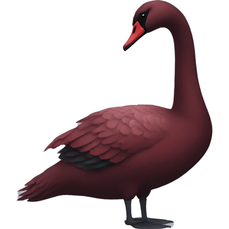 Dark red swan  emoji