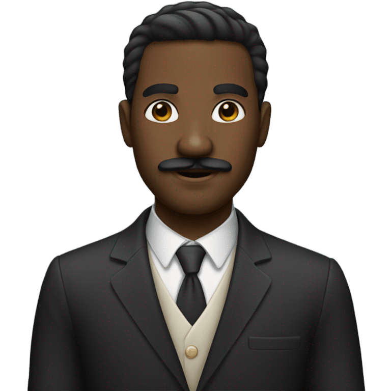 Black guy with mustache  emoji