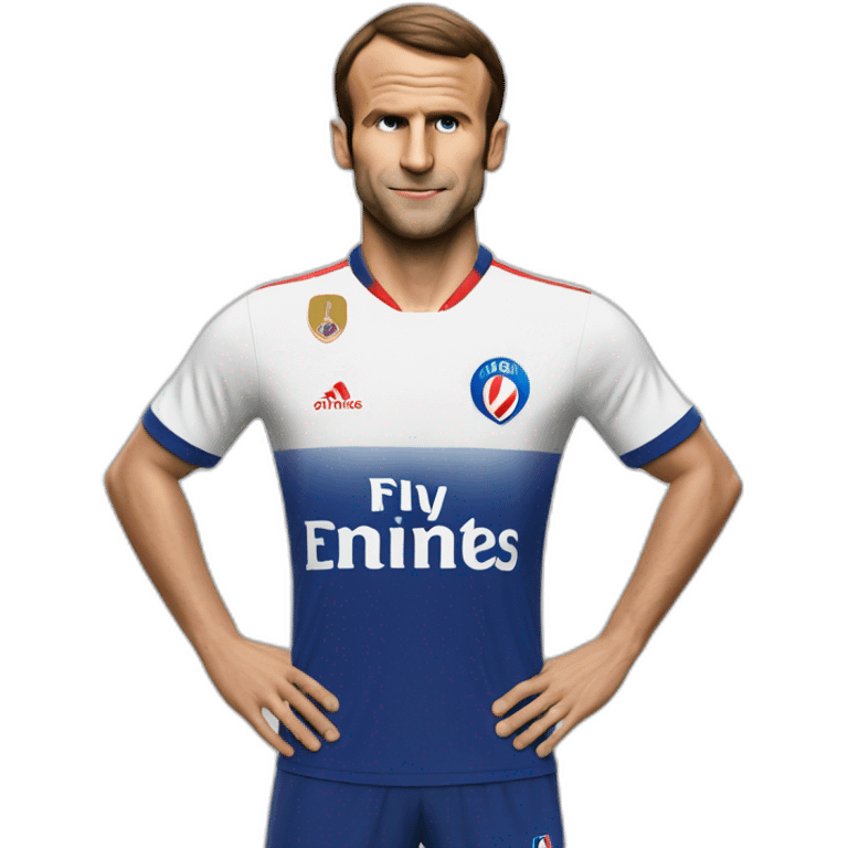 Macron qui fait du foot emoji