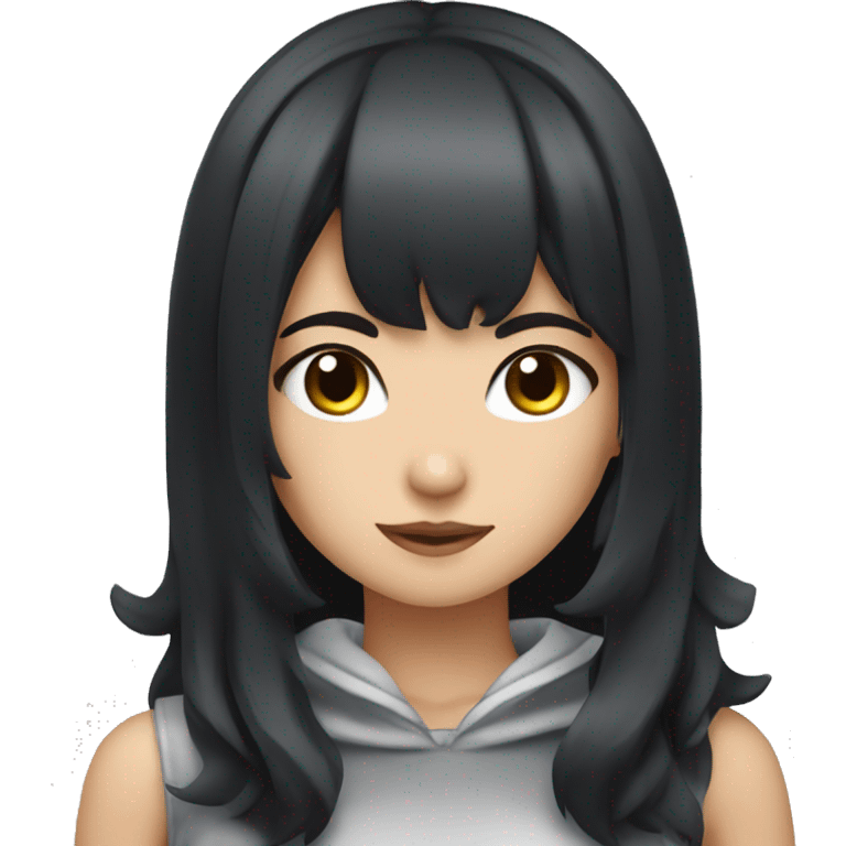 Dark haired hot neko girl emoji