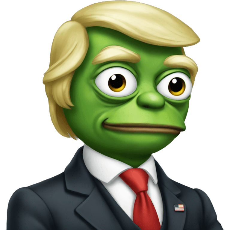 president donald pepe the frog emoji