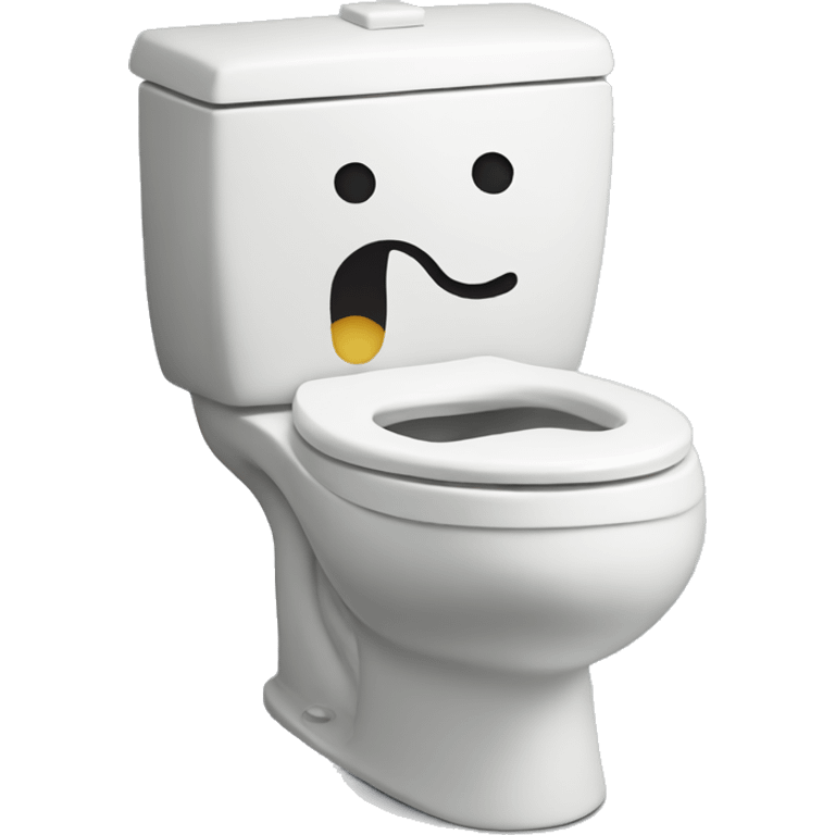 toilet with a face emoji