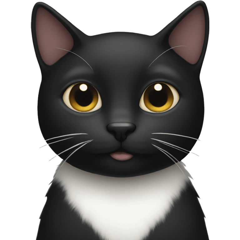 black cat with white hearts emoji