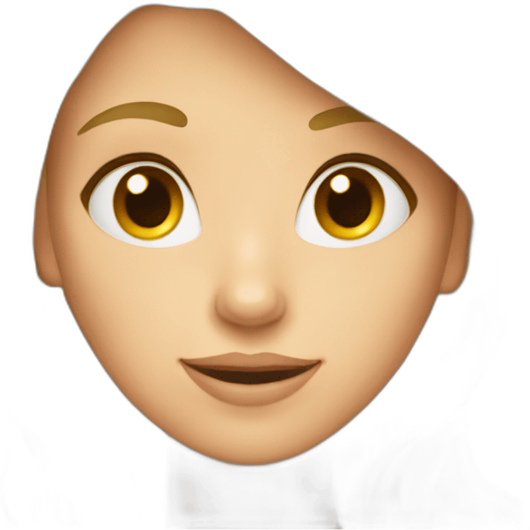 Une fille blonde sur une biche emoji