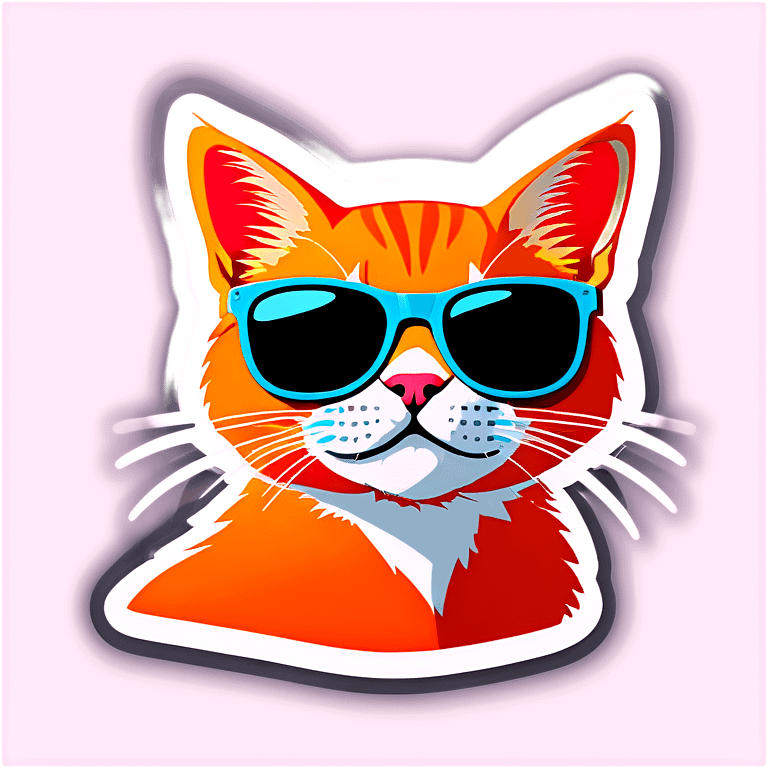 Cat with sunglasses emoji