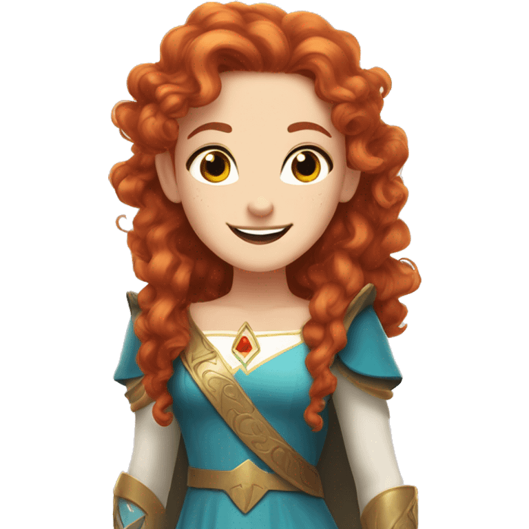 a white girl with long red curly hair and freckles, cosplaying Princess Zelda posing and smiling emoji