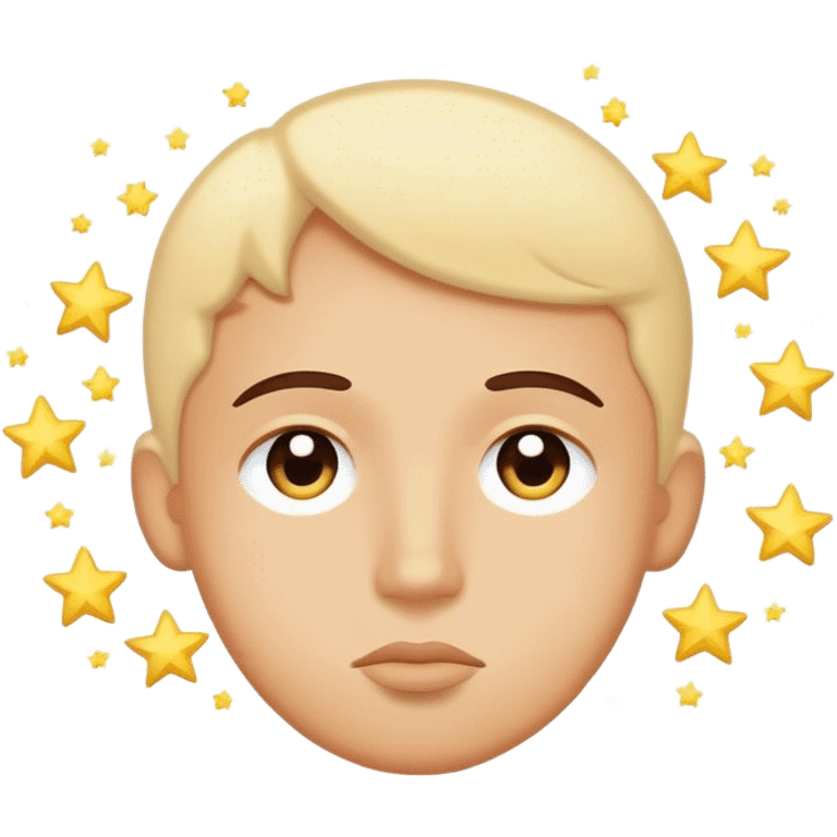 face with a thought bubble with stars in the thought bubble emoji