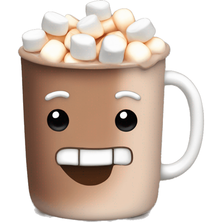 Hot chocolate with marshmallows in a mug emoji