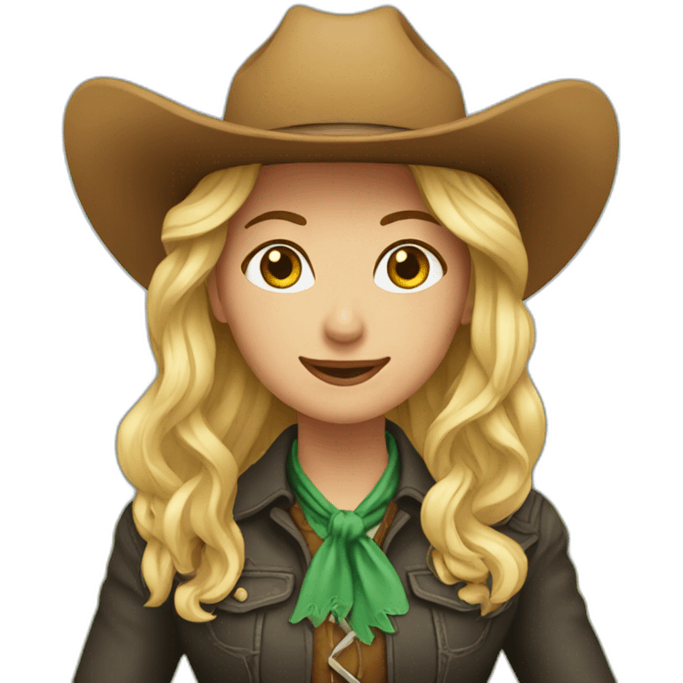 Cowgirl in Ireland emoji