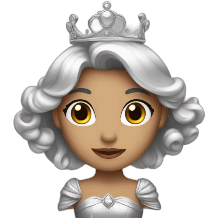 princess in a silver dress emoji