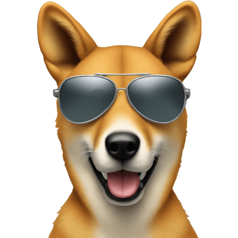 dingo with aviators emoji