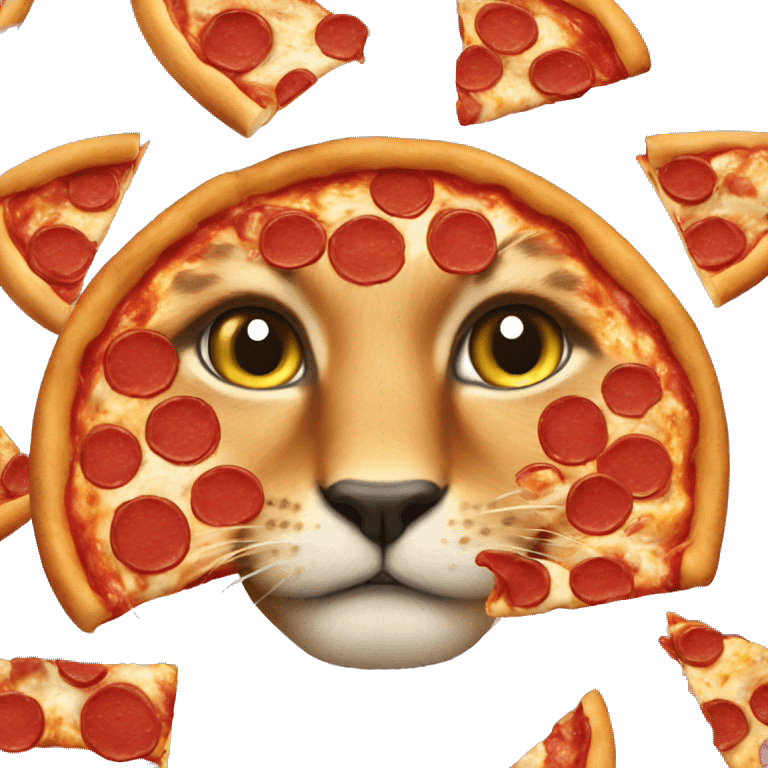 Big cat pizza emoji